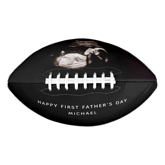 Baby Sonogram First Vaderdag Aangepaste naam American Football (Voorkant)