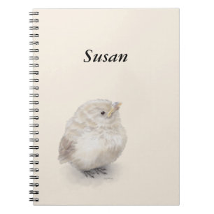 Baby Sparrow Digital-Waterverf Notitieboek