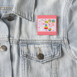Baby Speelgoed en Nursery Essentials Vierkante Button 5,1 Cm