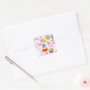 Baby Speelgoed en Nursery Essentials Vierkante Sticker