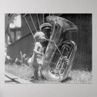 Baby Spelen Tuba, 1923.  foto Poster