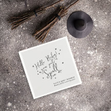 Baby Spell Halloween neutraal Baby shower papier