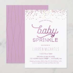 Baby sprinkkeluitnodiging - Aangepast Invite, meis Kaart