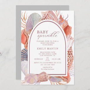 Baby Sprinkle Beach Seashells Baby shower Kaart