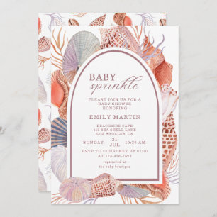 Baby Sprinkle Beach Seashells Baby shower Kaart