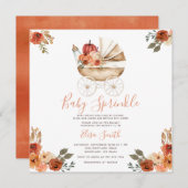 Baby Sprinkle Boho Pumpkin Carriage Baby shower Kaart (Voorkant / Achterkant)