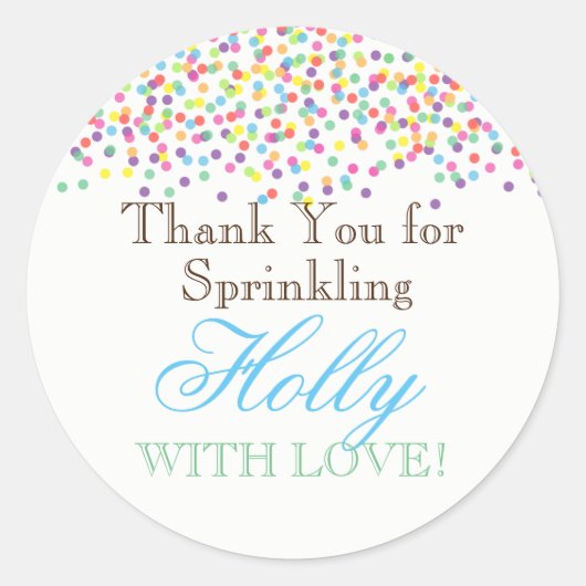 Baby Sprinkle Favor Stickers (Voorkant)