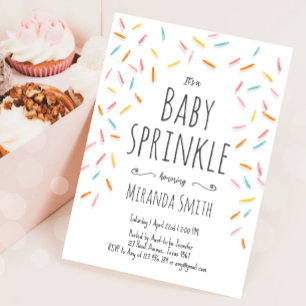 Baby Sprinkle Genderneutraal codeschower Confetti Kaart