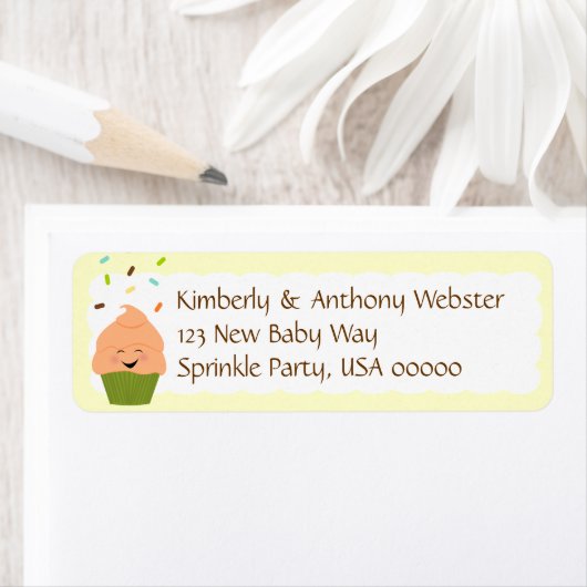 Baby Sprinkle Genderneutraal retouradreslabel Etiket (Insitu)