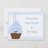 Baby Sprinkle Invitation in Blue Kaart (Voorkant)