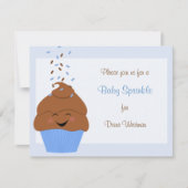 Baby Sprinkle Invitation in Blues Kaart (Voorkant)