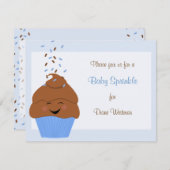 Baby Sprinkle Invitation in Blues Kaart (Voorkant / Achterkant)