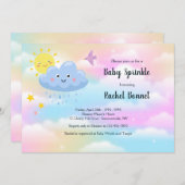 Baby Sprinkle Invitation Kaart (Voorkant / Achterkant)