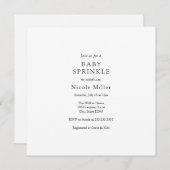 Baby Sprinkle Invitation Kaart (Voorkant / Achterkant)