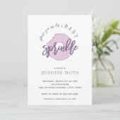 Baby Sprinkle Invitation Lavender Doughnut (Debout devant)