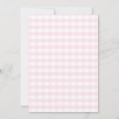 Baby Sprinkle Invitation Pink Gingham Floral Bow (Dos)