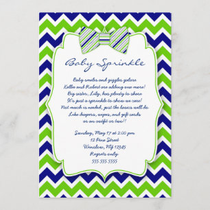 Baby Sprinkle Navy Green Bow stropdas douche uitno Kaart