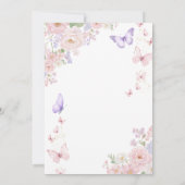 Baby Sprinkle Papillon Fleurs Douces Faire-Part de (Dos)