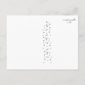 Baby Sprinkle Party Bedankt Briefkaart in blauw (Achterkant)