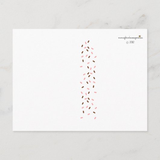 Baby Sprinkle Party Bedankt in het roze Briefkaart (Achterkant)