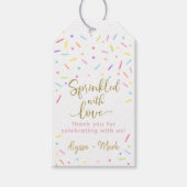 Baby Sprinkle Pink Gold Bedankt Cadeaulabel (Voorkant)