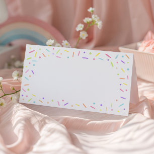 Baby Sprinkle Pink Gold Rainbow Place-kaarten Kaart