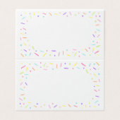 Baby Sprinkle rose or Rainbow Place Cartes (Outside Unfolded)