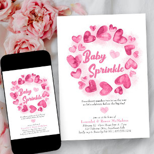 Baby Sprinkle Roze Valentijnsdag Kleine Liefje Kaart