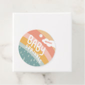 BABY SPRINKLE Schattigee Wolken Regenboog DANK U C Bedankjes Labels (In situ)