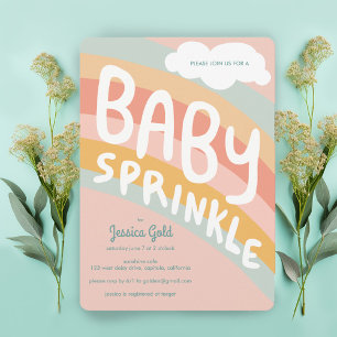 BABY SPRINKLE Schattigee Wolken Regenboog Regen Aa Kaart