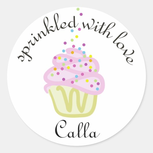 Baby Sprinkle Shower Cupcake Stickers (Voorkant)