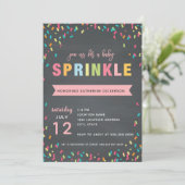 Baby Sprinkle Shower Invitation roze Girl Kaart (Staand voorkant)