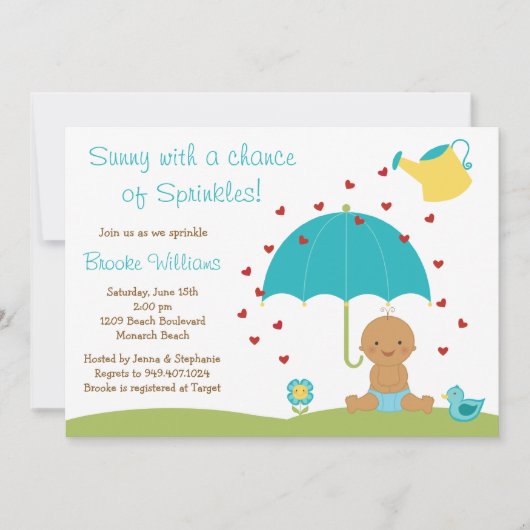 Baby Sprinkle Shower-uitnodiging Kaart (Voorkant)
