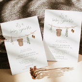 Baby Sprinkle uitnodigen, Baby Boy Sprinkle Neutra Kaart