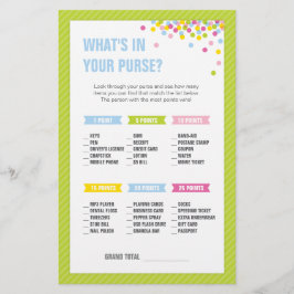 Baby Sprinkle Wat zit er in je tas spel - Groen Briefpapier