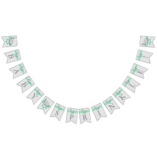 Baby Sprinkle, witte grijze olifant Vlaggetjes