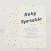 Baby sprinklefeestje kaart (Voorkant / Achterkant)