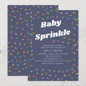 Baby sprinklefeestje kaart (Voorkant / Achterkant)