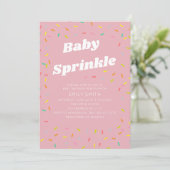 Baby sprinklefeestje kaart (Staand voorkant)