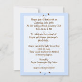 Baby sprint in Blues Invitation Kaart (Achterkant)