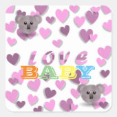 BABY SQUARE STICKER (Voorkant)