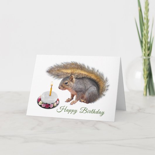Baby Squirrel Birthday Card Kaart (Voorkant)