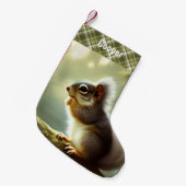 Baby Squirrel Wildlife Portret Aangepast Kleine Kerstsok (Voorkant (Hangend))