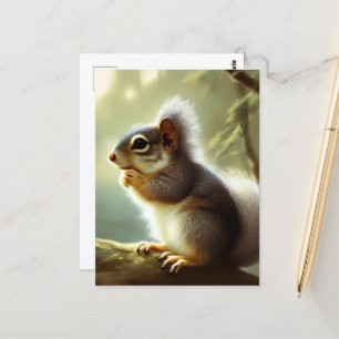 Baby Squirrel Wildlife Portret Briefkaart