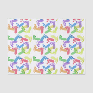 Baby Stappen, Baby, Baby voetafdrukken in kleuren Tissuepapier