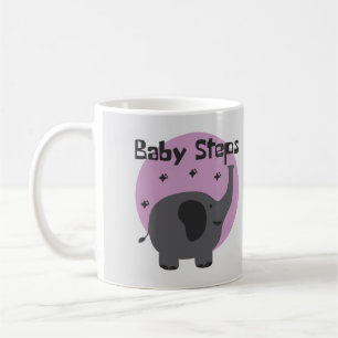 Baby stappen Kawaii schattige baby olifant grijs e Koffiemok