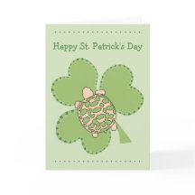 Baby Star Tortoise St Patrick's Day Kaart