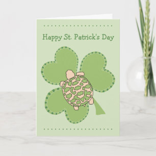 Baby Star Tortoise St Patrick's Day Kaart