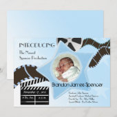 Baby Star wordt blauw geboren Aankondiging (Voorkant / Achterkant)