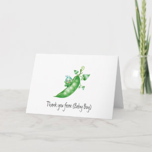 Baby Stationery / Bedankt Card-Boy Pea in een Pod